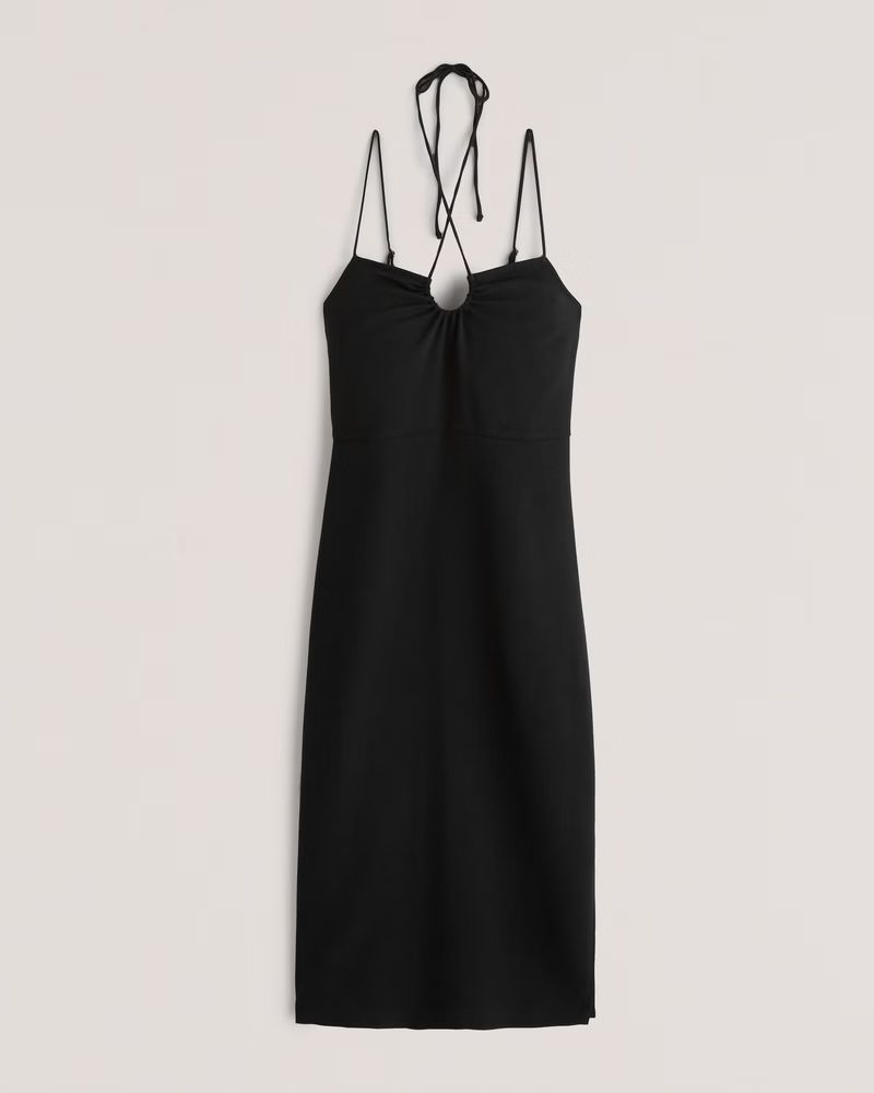 Strappy Halter Midi Dress | Abercrombie & Fitch (US)