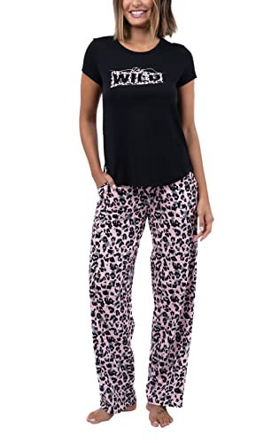 PajamaGram Leopard Pajamas For Women - Pajamas Sets For Women, Pink Leopard, MD | Amazon (US)