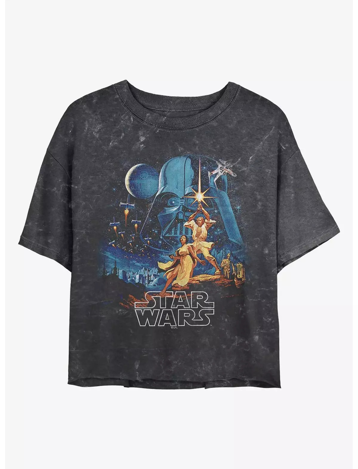 Star Wars Two Hopes Mineral Wash Crop Girls T-Shirt | Hot Topic