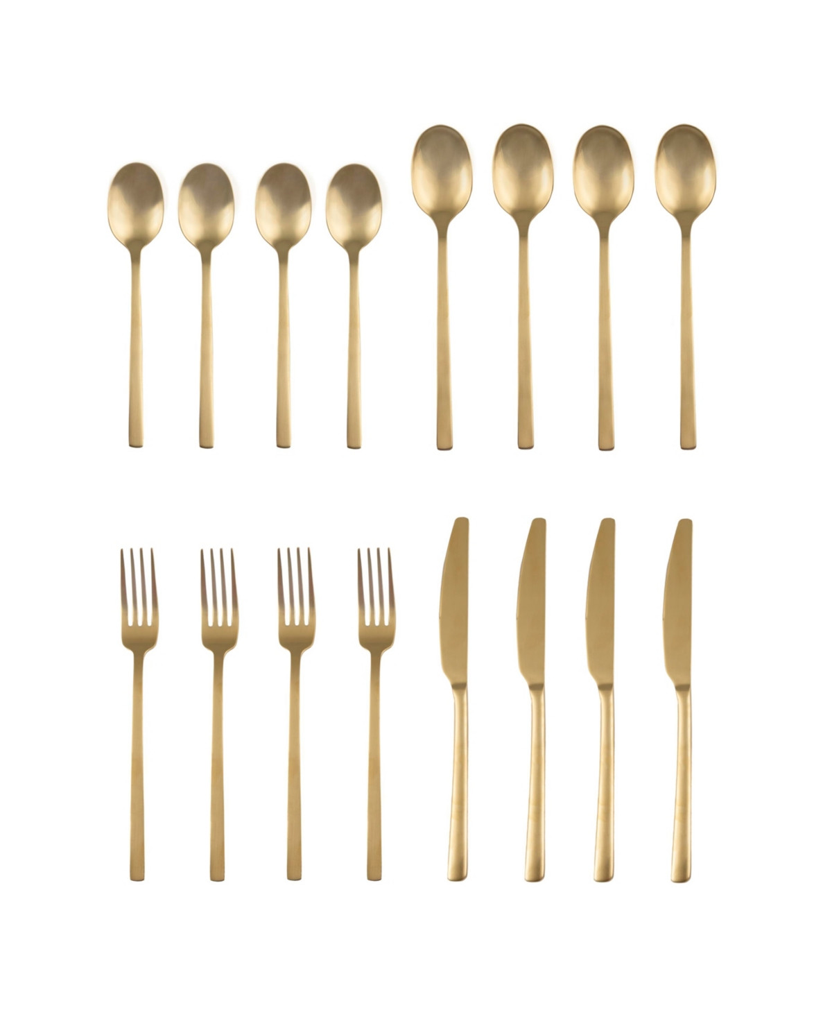 Cambridge Beacon Gold Satin 16-Piece Flatware Set, Service for 4 | Macys (US)
