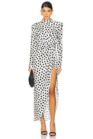 Ronny Kobo Ariane Dress in Ivory & Black from Revolve.com | Revolve Clothing (Global)