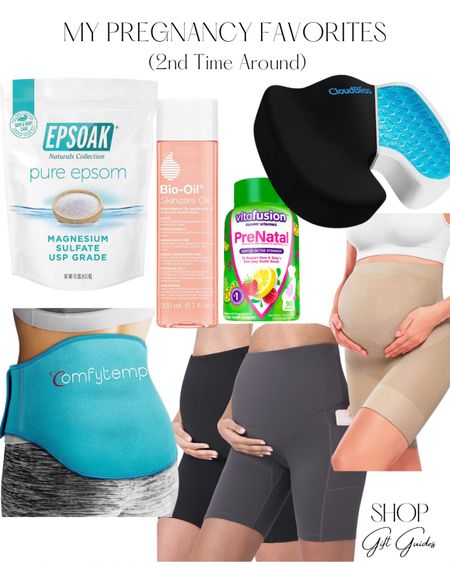 Sharing my pregnancy favorites this second time around! At 28 weeks preggo my main focus has been pain relief!! Swearing by the ice belt and tail bone pillow for pelvic support & Epsom salt baths nightly. These Amazon biker shorts are truly amazing and so much better than other expensive pairs i have from lulu & beyond yoga! Recently wore these maternity spanx to a wedding and couldn’t have been better purchase. Bio oil is my fav stretch mark oil so easy to apply and the prenatals linked are legit the only ones I can take without gagging 😂

#LTKbump #LTKfamily #LTKunder50