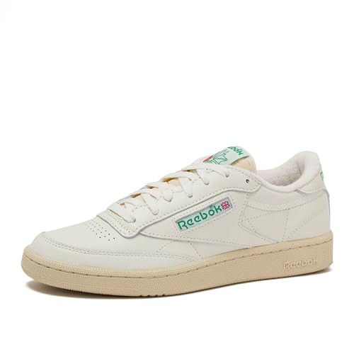 Reebok Club C 85 Vintage Unisex Sneakers, Chalk/Alabas/Glegrn, Off White, 14.5 US Women/13 US Men | Amazon (US)