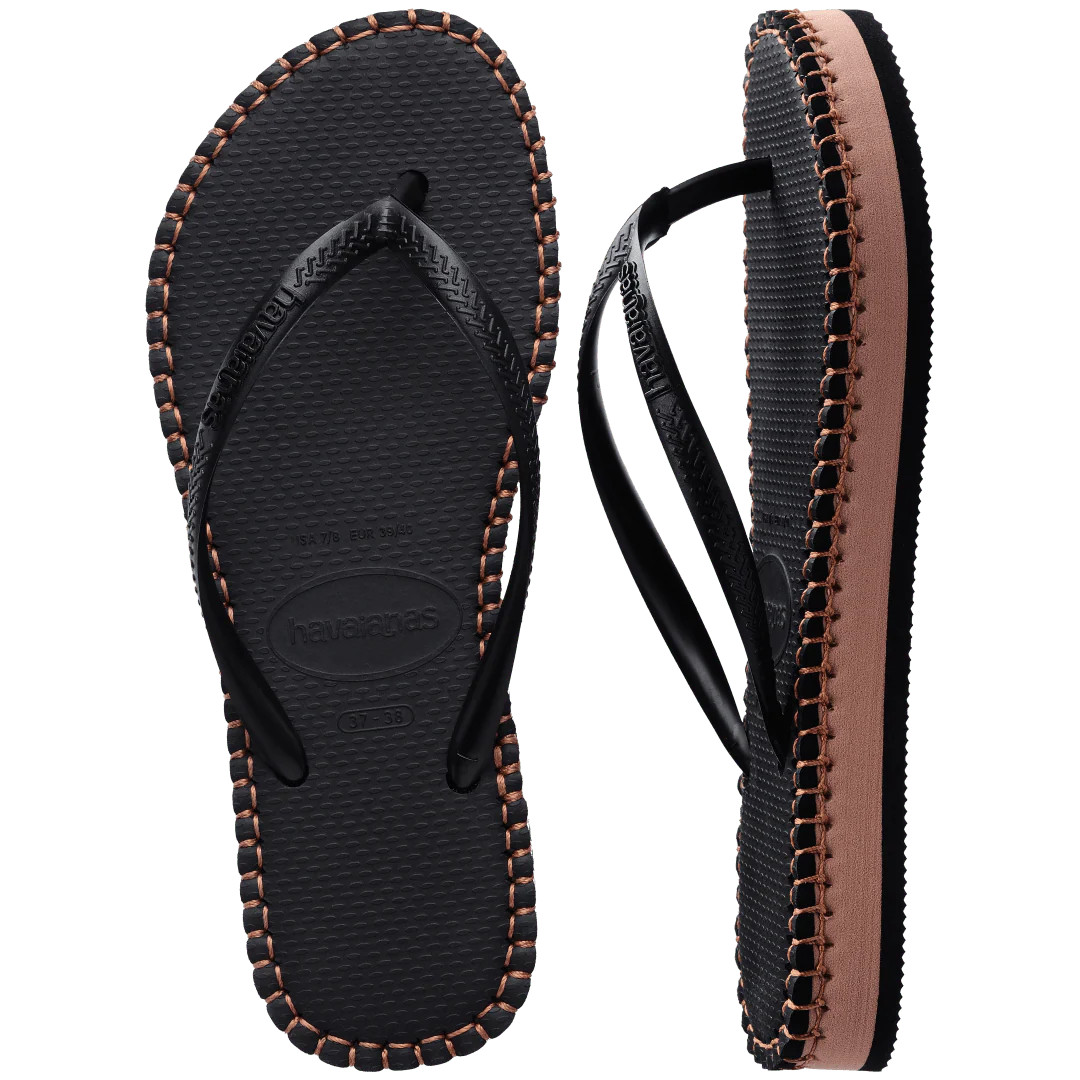 Women's Flatform Loop Slim Flip Flop Black | Havaianas | Havaianas