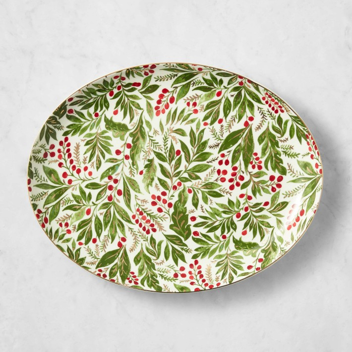 Noel Berry Oval Platter | Williams-Sonoma