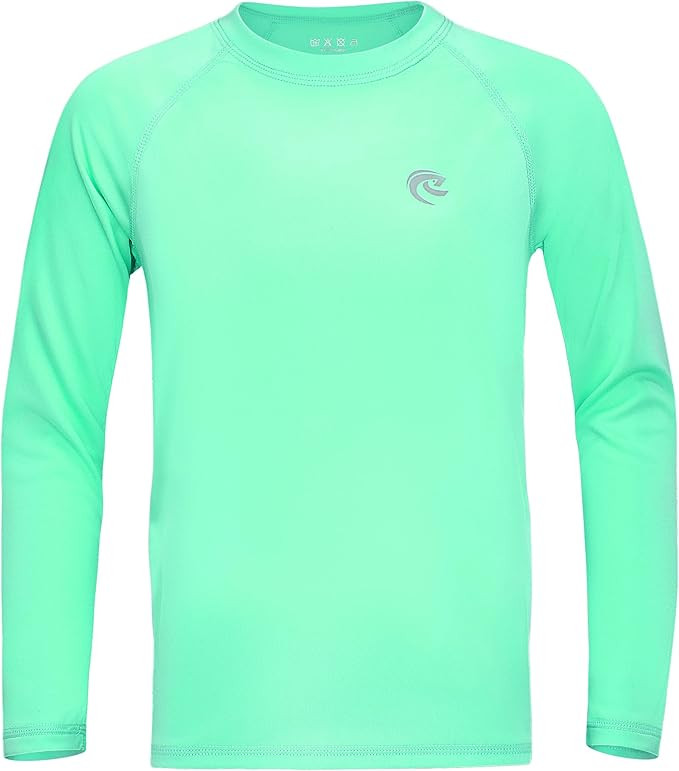 Boys UPF 50+ Swim Shirt Long Sleeve, 1 or 2 Pack UV Sun Protection Rash Guard, Youth Kids SPF Wat... | Amazon (US)