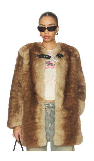 Apparis Petra Coat in Tan. - size L | Revolve Clothing (Global)