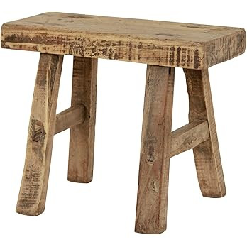 Lily’s Living Living 11" W Rectangular Natural Wood Vintage Mini Stool (AM83740140) | Amazon (US)