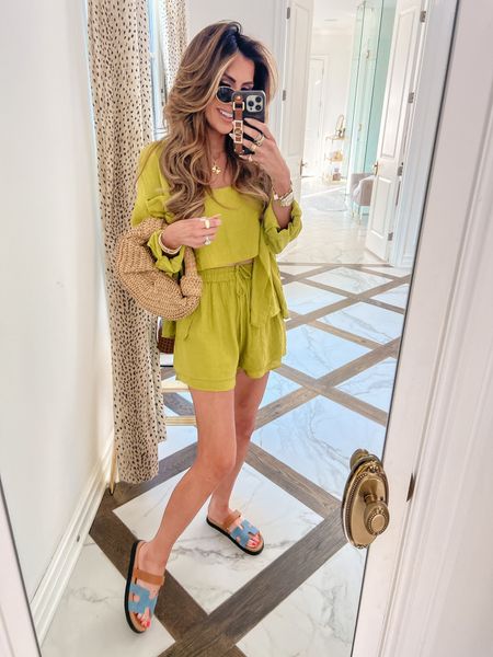 My set is linked on my Instagram reels & saved to Amazon highlight tab in full try on haul. I am wearing size small!

Shoes are almost identical to genres chypre but a fraction of the price!

Spring fashion, Simon Miller, Steve Madden, brown bag, miu miu sunglasses, matching set, Emily Ann Gemma, Amazon finds, spring break fashion, spring 2024 outfits, van cleef necklace gold magic Alhambra, bottega inspired bag, simon Miller raffia bag, bags under $300

#LTKstyletip #LTKSeasonal #LTKfindsunder50