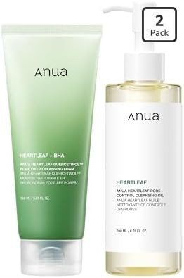ANUA Double Cleansing Duo for Facial Cleansing, Heartleaf Pore Control Cleansing Oil & Quercetino... | Amazon (US)
