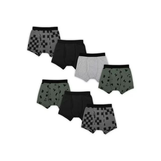 Little Star Organic Toddler Boy 7 Pk Underwear Boxer Briefs, Size 2T-5T | Walmart (US)