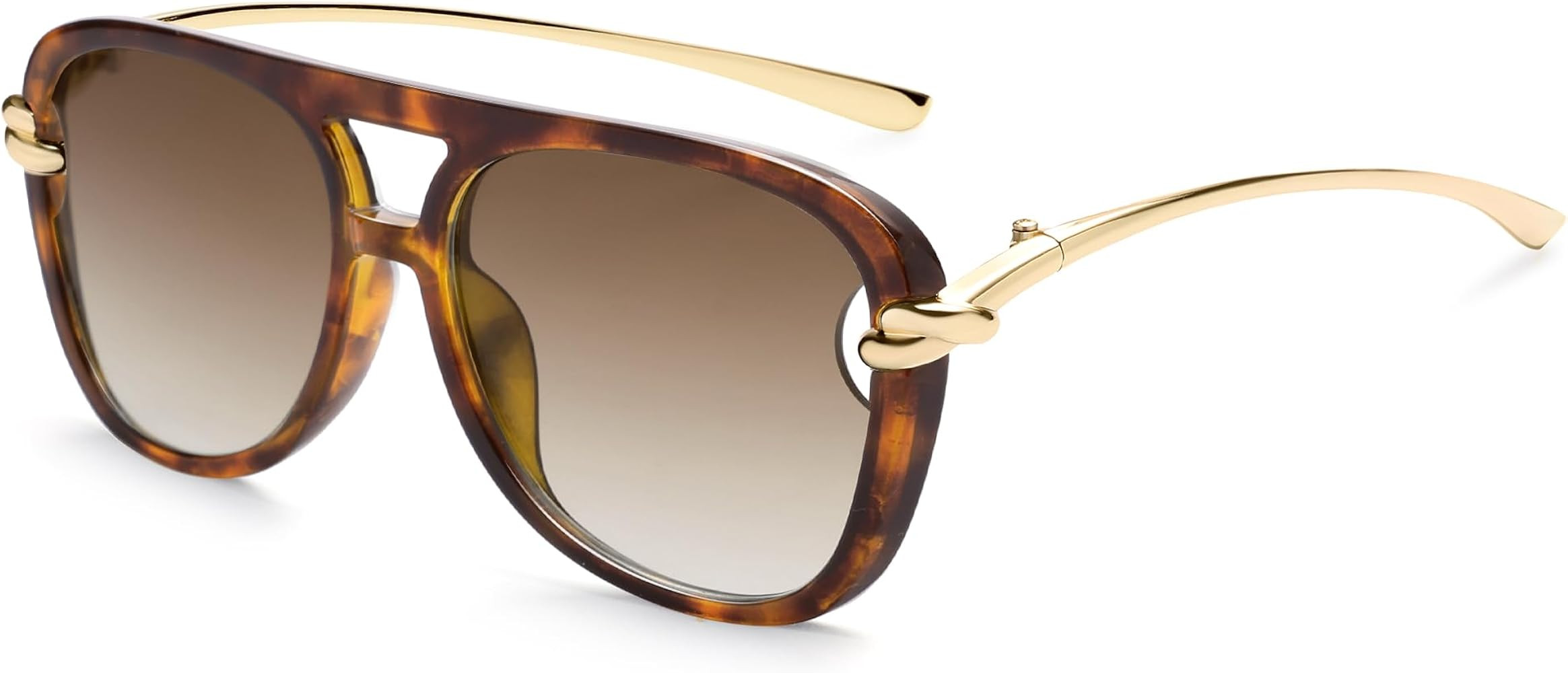 VANLINKER Trendy Square Aviator Sunglasses for Women Men Retro 70s Oversized Aviators Shades VL99... | Amazon (US)