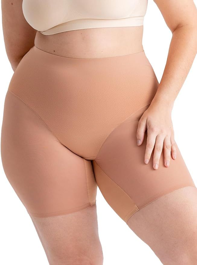 SHAPERMINT Compression Shorts - High Waisted Women Mesh Body Shaper Shorts - Under Dress Shapewea... | Amazon (US)