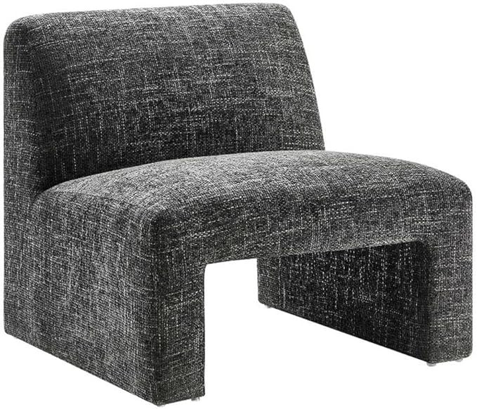 Modway EEI-6765-CAR Amita Chenille Upholstered Accent Chair, Carbon Black | Amazon (US)