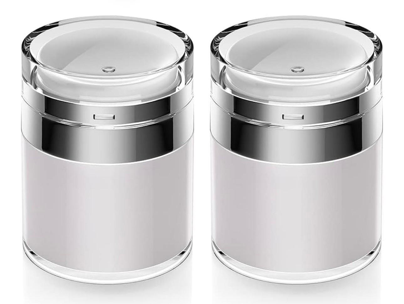 
Airless Pump Jar, 1.7 oz Airless Pump Bottles, Travel Lotion Container – Vacuum Dispenser for Cream – Leak-Proof TSA-Friendly Design Keeps Cream Fresh – Multi-Purpose for Lotion, Sunscreen (2 Pack)

#LTKBeauty #LTKHome #LTKTravel