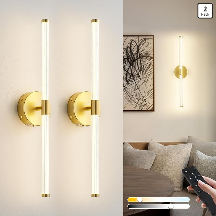 Wireless Wall Sconces Rechargeable Battery Operated LED Wall Light with Remote, 3000K-6000K Adjus... | Amazon (US)