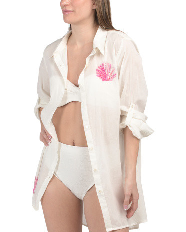 Seashell Collared Cover-up Dress | Cover-ups | Marshalls | Marshalls