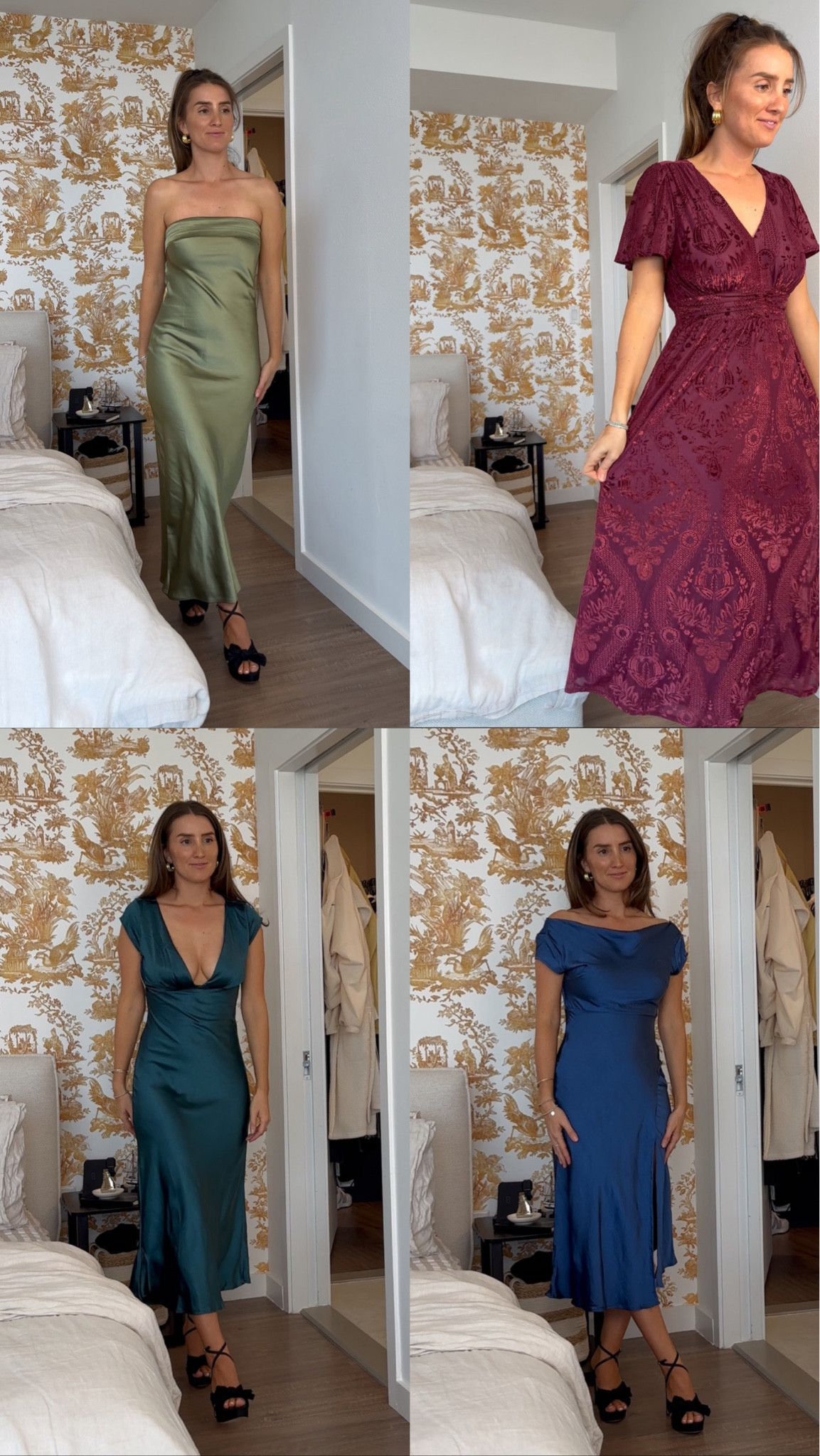 Fall wedding guest dresses from Amazon!! Wearing a size small in all dresses.

#LTKFindsUnder100 #LTKWedding #LTKSeasonal