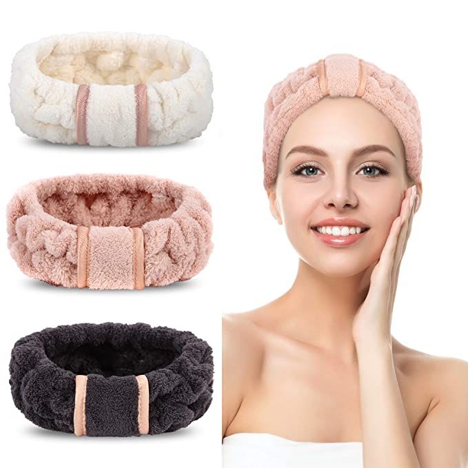 3 Pack Spa Headbands Microfiber Headbands SkinCare Headbands Face Wash Headband Face Washing Head... | Amazon (US)