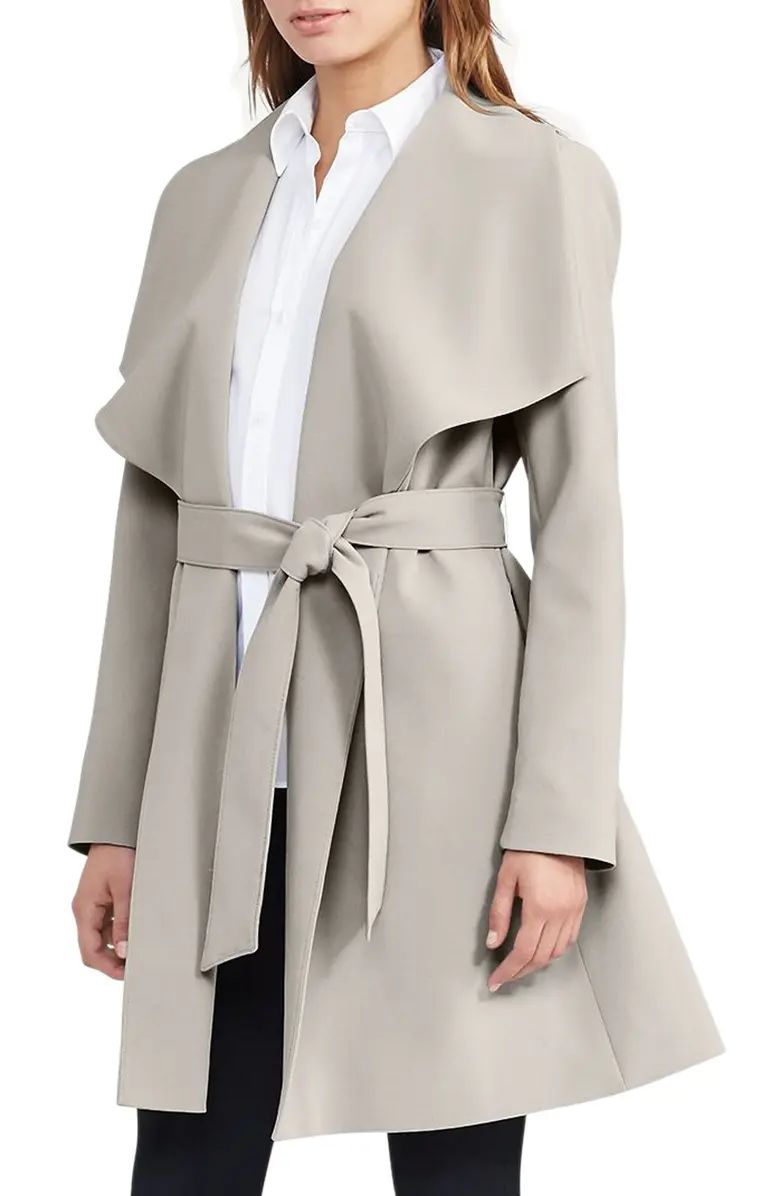 Belted Drape Front Coat | Nordstrom