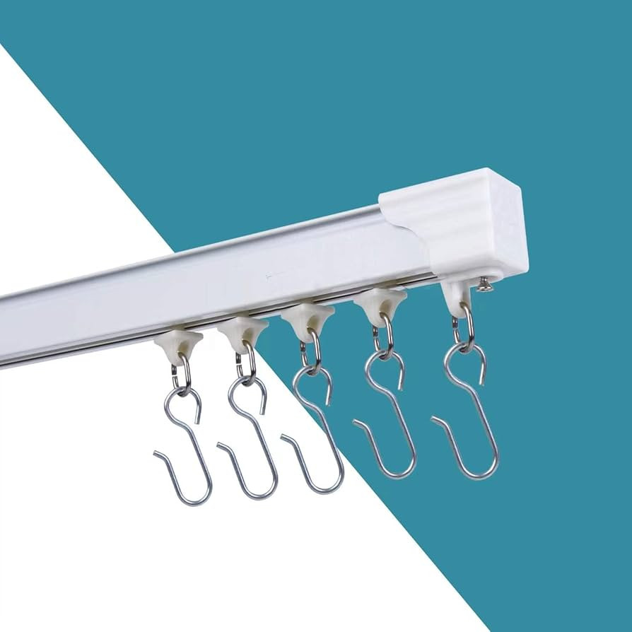 9ft Ceiling Curtain Track, Never Rust & Enough Rollers and Hooks & Slide Quietly Curtain Track Ra... | Amazon (US)