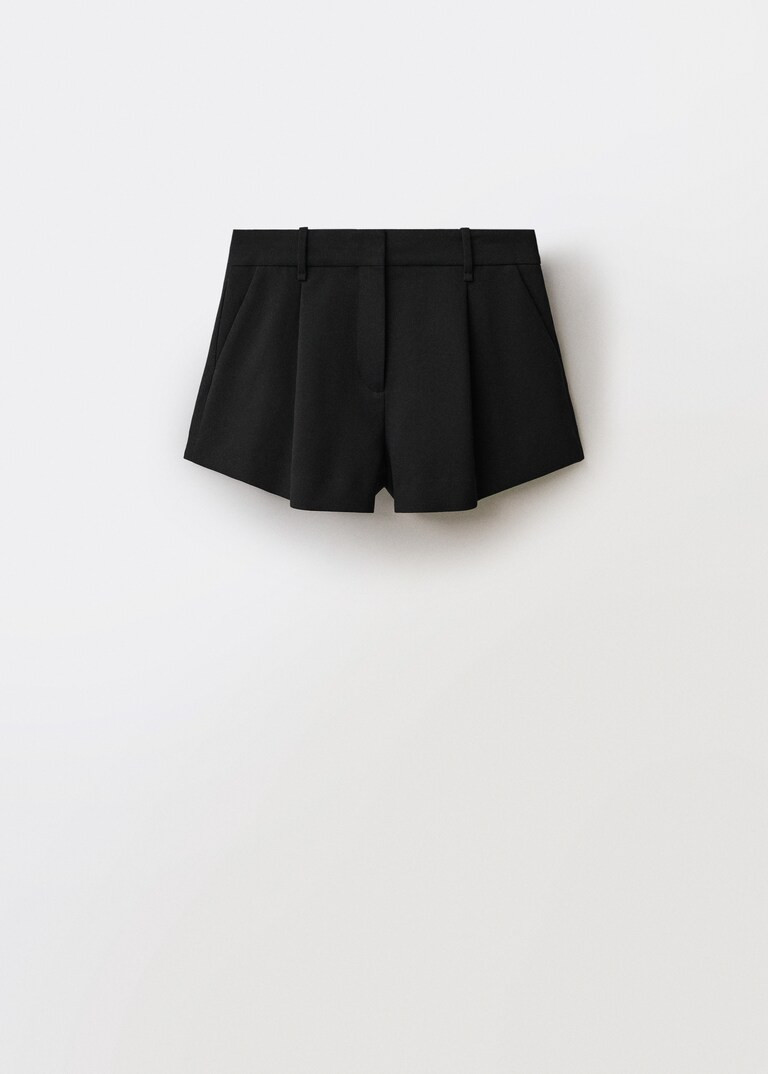 Suit shorts with pleat detail - Women | MANGO USA | Mango (US/MX/AU)