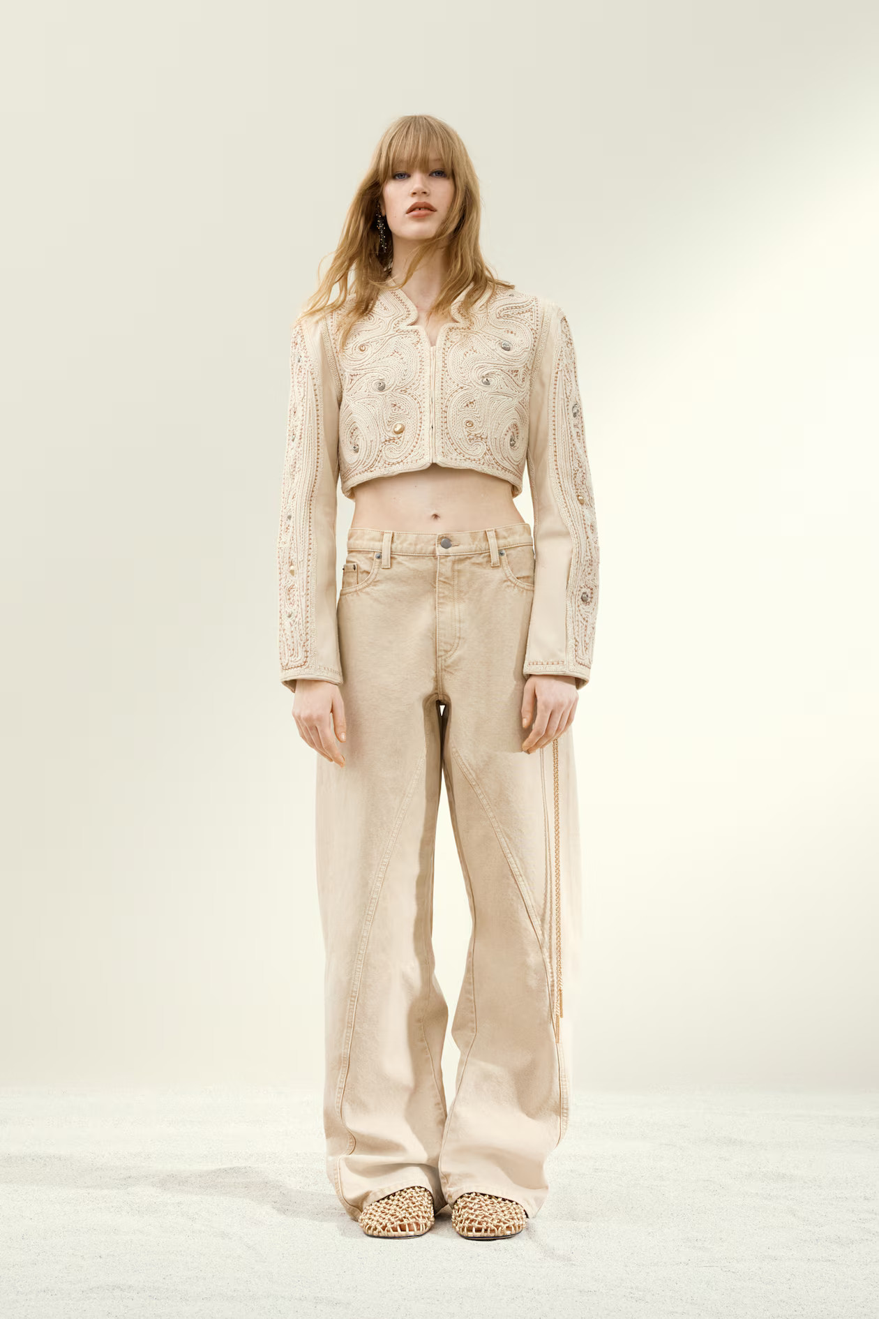 Baggy Canvas Pants - Beige - Ladies | H&M US | H&M (US + CA)