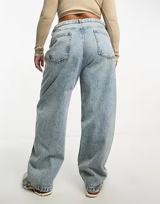 ASOS DESIGN Curve balloon jean in light blue | ASOS (Global)