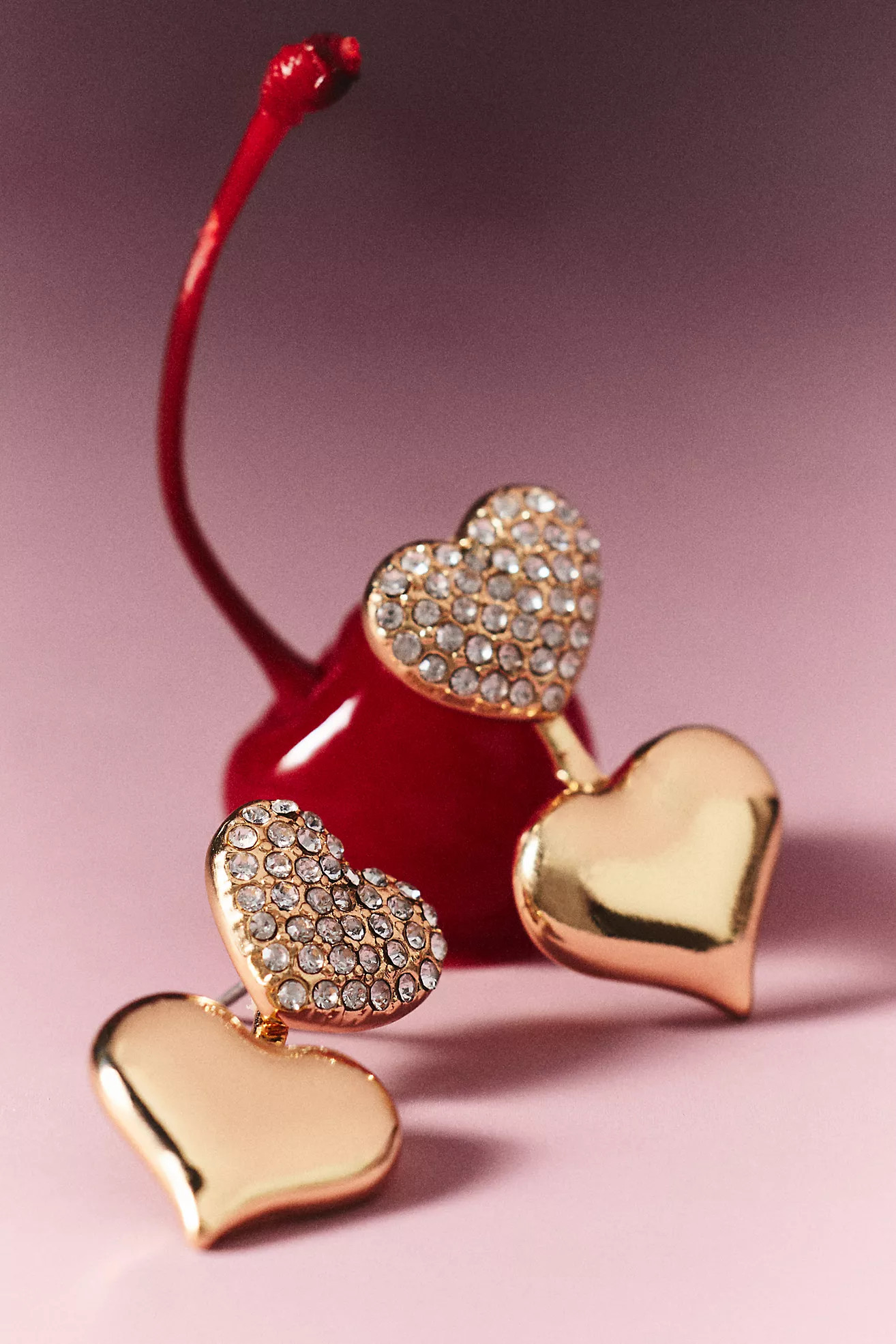 Crystal Heart Drop Earrings | Anthropologie (US)