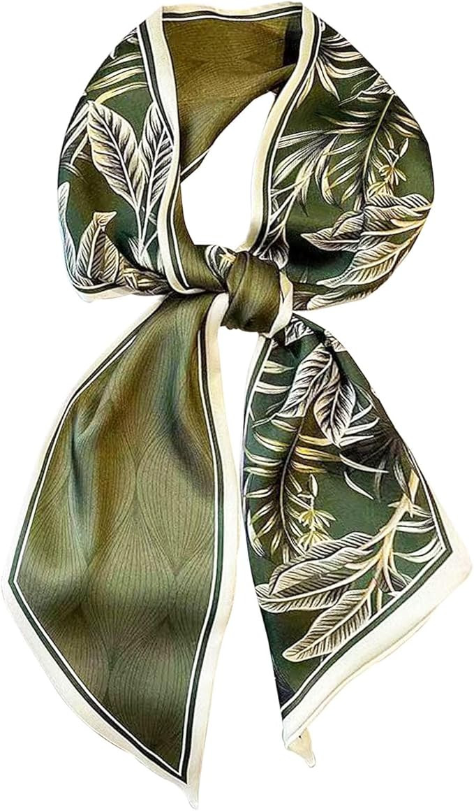 Head Scarf Hair Neck Scarves For Women Purse Bag Scarfs For Handbags Silky Long Thin Satin Headsc... | Amazon (US)