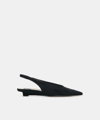 Leeroy Flats in Onyx Suede Size 8.5 By Dolce Vita | DolceVita.com