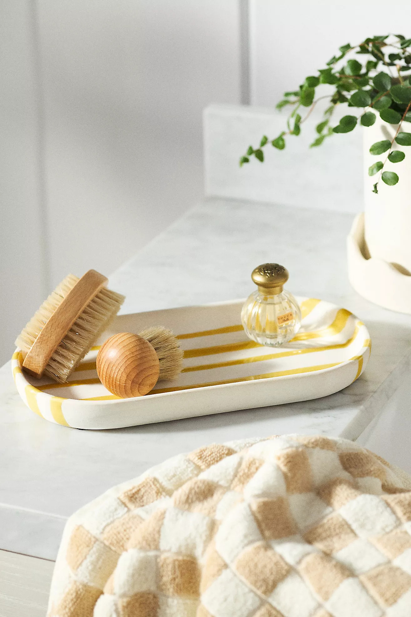 Striped Ceramic Bath Tray | Anthropologie (US)