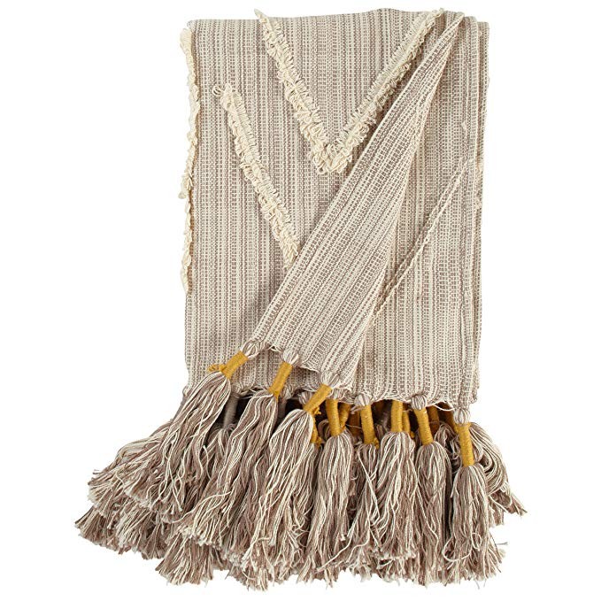Stone & Beam 100% Cotton Global Throw With Tassels | Amazon (US)