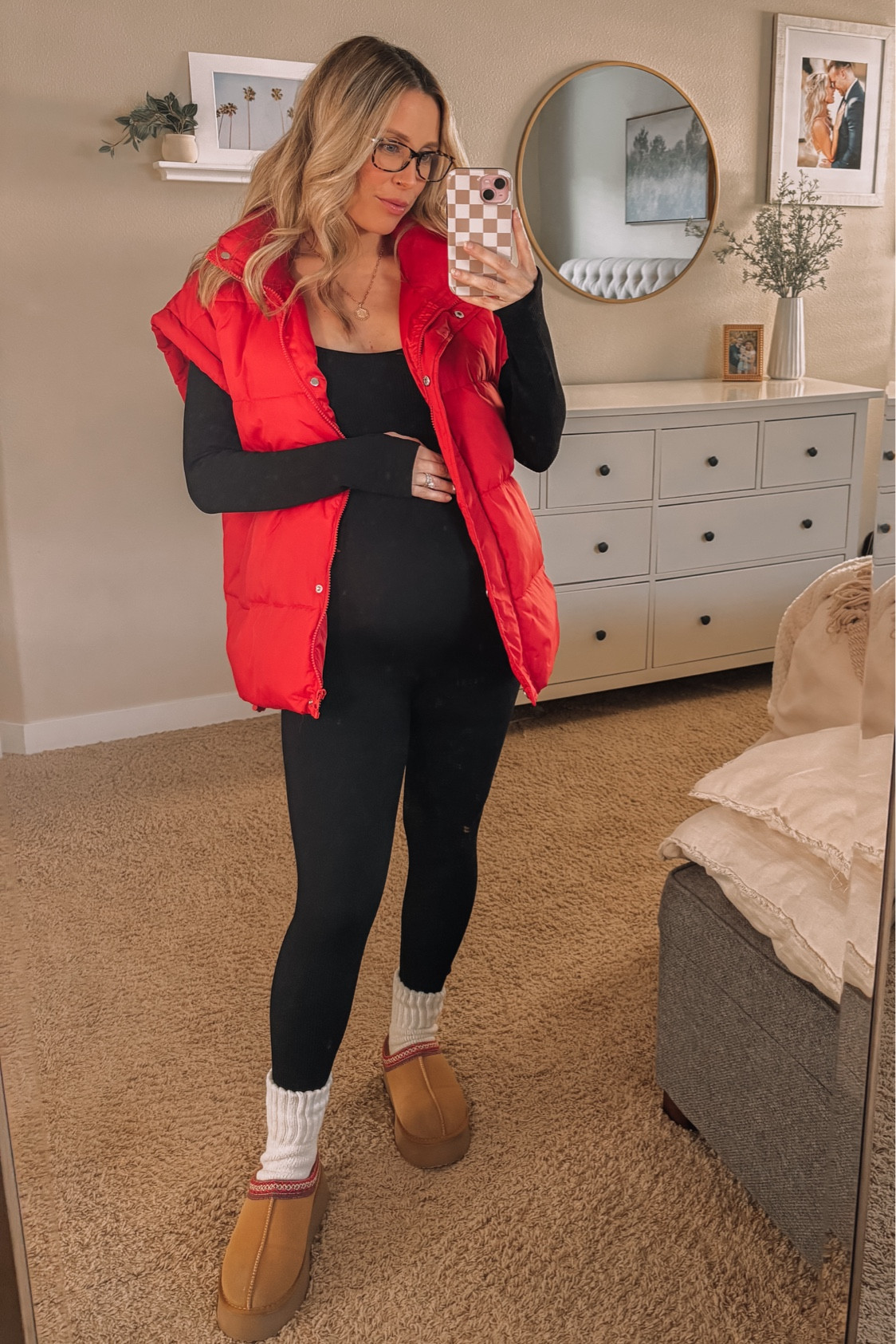 Wearing size small in the jumpsuit and vest. 36 weeks pregnant in this jumpsuit  

#LTKStyleTip #LTKBump #LTKSeasonal