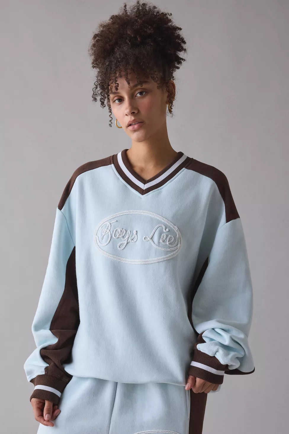 Boys Lie Hayley Lasso’d Up Embroidered Graphic V-Neck Pullover | Urban Outfitters (US and RoW)