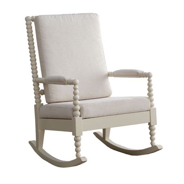 Modern Velvet Rocking Chair, Soft Fabric Upholstered Accent Rocker Chair for Baby Nursery, Rockin... | Walmart (US)