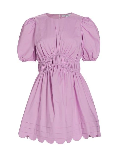 Cotton Puff-Sleeve Minidress | Saks Fifth Avenue