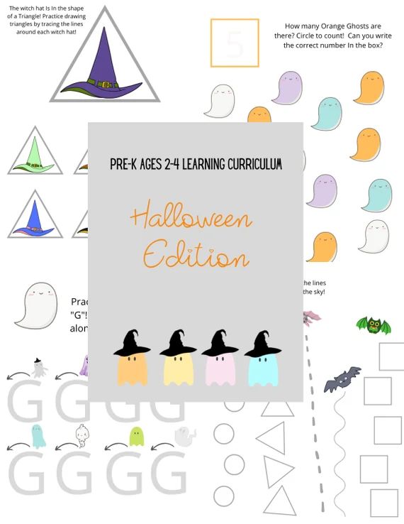 Toddler Pre-K Letter Learning Curriculum - Halloween Edition | Etsy (US)