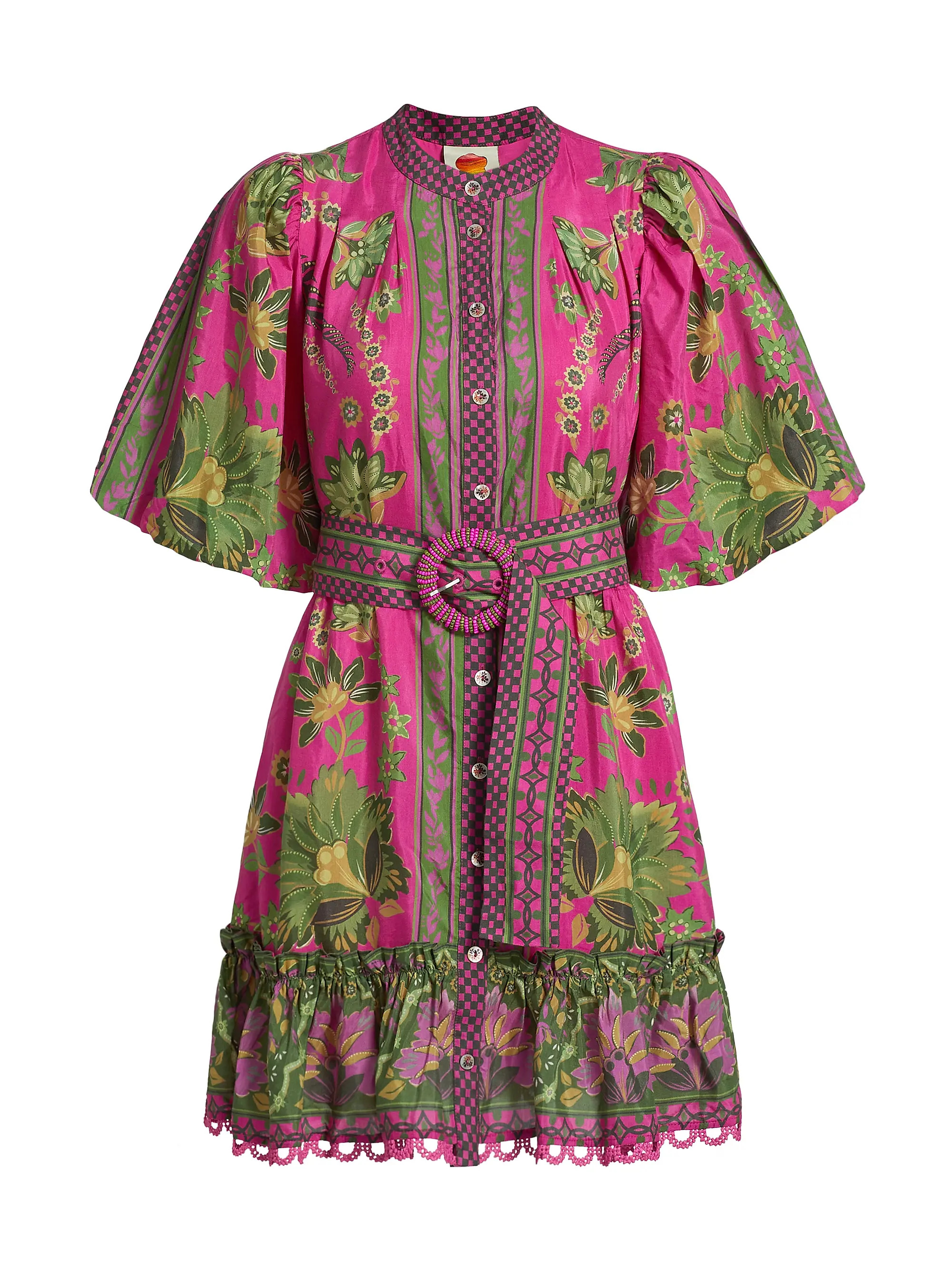 Ana Tapestry Belted Minidress | Saks Fifth Avenue