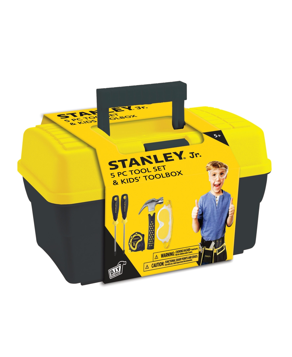 Stanley Jr. 5-Piece Kids Tool Box Set - Yellow | Macy's