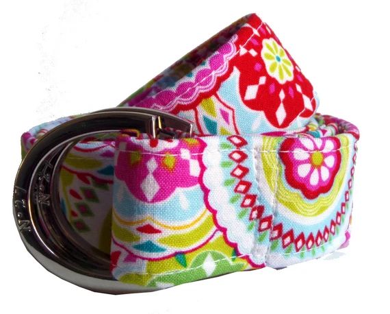 Carnival Fabric Belt: Mulitcolor High Quality D-Ring Belt | Etsy (US)