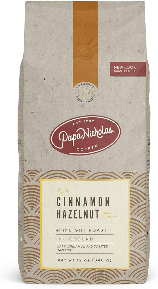 PapaNicholas Coffee Whole Bean Coffee, Cinnamon Hazelnut, 10 Ounce | Amazon (US)