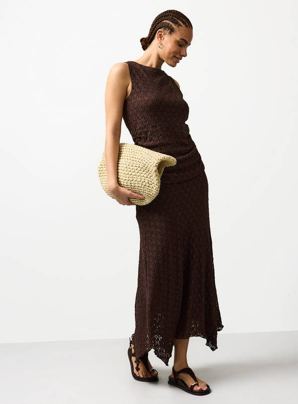 Brown Ruched Side Sleeveless Co-ord Top 16 | Tu Clothing