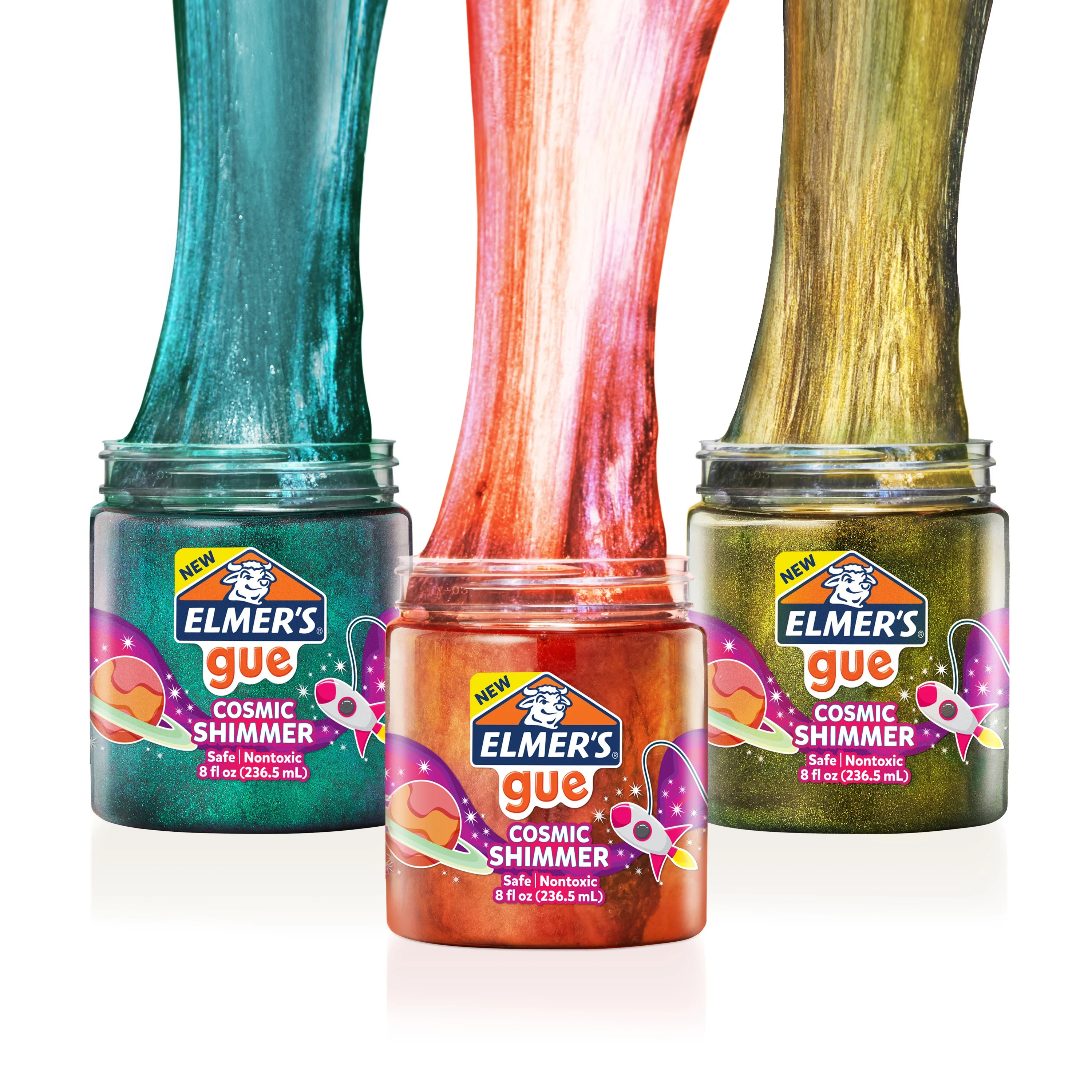 Elmer's Gue Premade Slime, Cosmic Shimmer Glitter Slime, Variety Pack, 3 Count | Walmart (US)