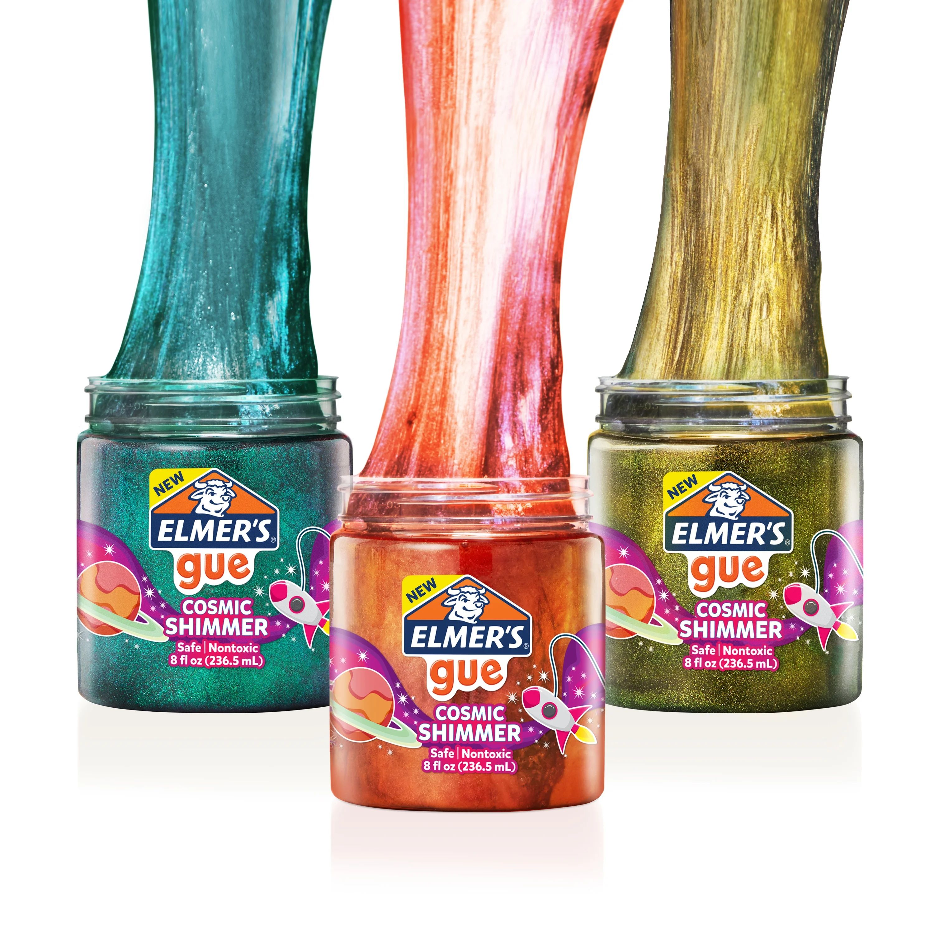Elmer's Gue Premade Slime, Cosmic Shimmer Glitter Slime, Variety Pack, 3 Count | Walmart (US)