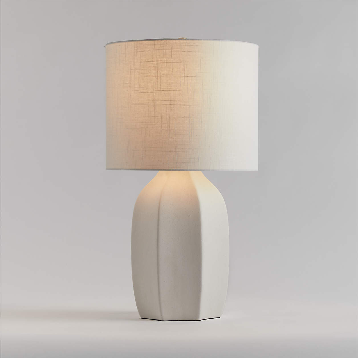 Amaryllis Small White Ceramic Table Lamp Bedroom Lighting + Reviews | Crate & Barrel | Crate & Barrel