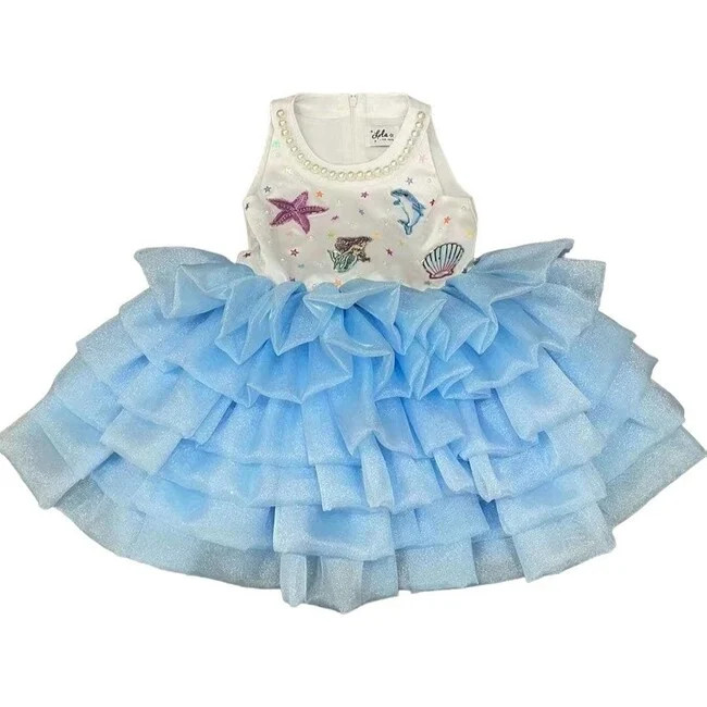 Lola + The Boys | Mermaid Summer Dress (Multicolor, Size 4Y) | Maisonette | Maisonette