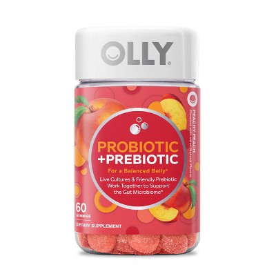 OLLY Probiotic + Prebiotic Gummies - Peachy Peach- 60ct | Target