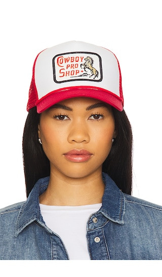 Cowboy Pro Shop Hat in White & Red | Revolve Clothing (Global)
