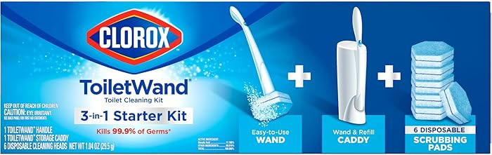 Clorox ToiletWand Toilet Bowl Cleaner- Toilet Brush, Storage Caddy and 6 Disinfecting Refill Head... | Amazon (US)